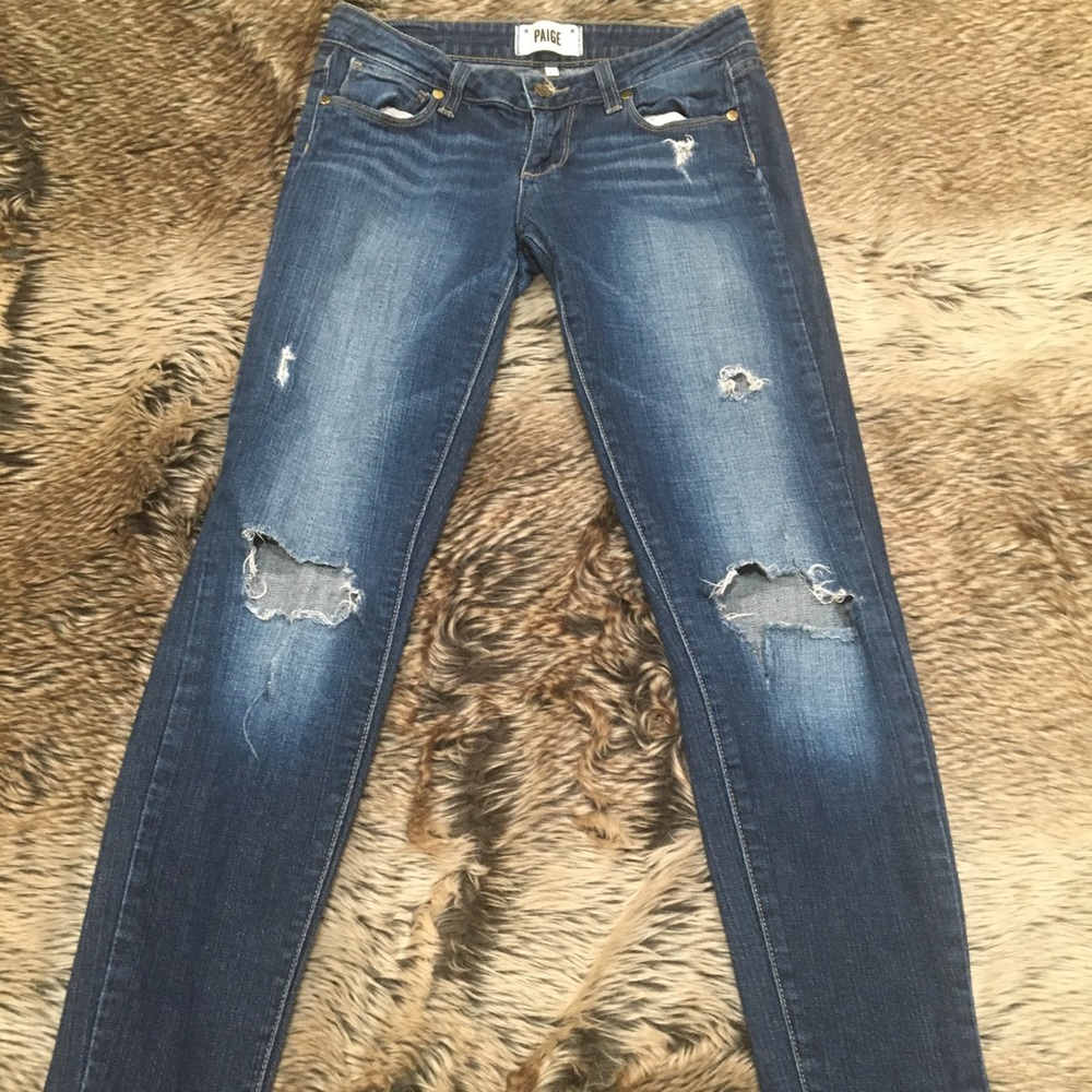 Paige Verdugo Ultra Skinny Dexter Destruct Distressed Jeans *Size 25*